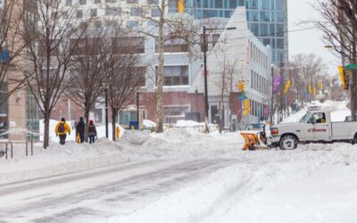 Man hospitalized following collision involving a snow clearing vehicle in Waterloo